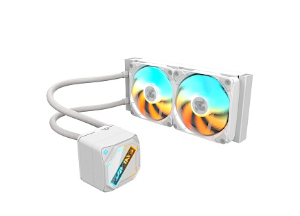 GIGABYTE Vodní chladič GAMING 240 ICE, 2x120mm, ARGB, LGA1851, AM5, bílá GIGABYTE Vodní chladič GAMING 240 ICE, 2x120mm, ARGB, LGA1851, AM5, bílá