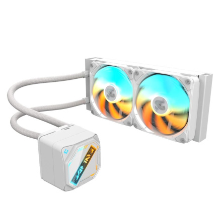GIGABYTE Vodní chladič GAMING 240 ICE, 2x120mm, ARGB, LGA1851, AM5, bílá