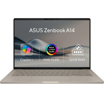 ASUS NTB Zenbook 14 (UX3407QA-OLED340X), X1-26-100, 14" 1920x1200 OLED, 32GB, 1TB SSD, Adreno, W11 Pro, Zabriskie Beige