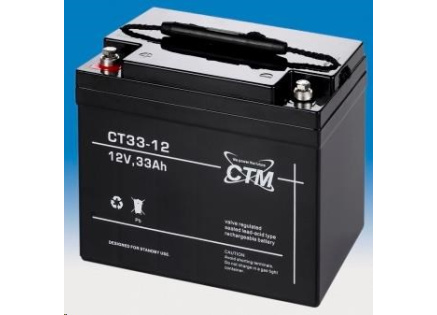 Baterie - CTM CT 12-33 (12V/33Ah - M6), životnost 5let