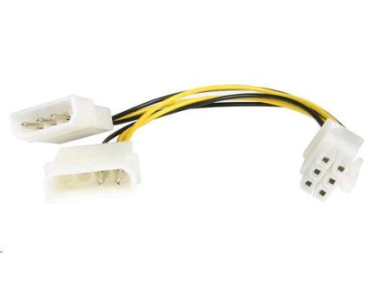 PREMIUMCORD Redukce napájecí 5,25" Molex - 6pin pro PCI-E grafické karty