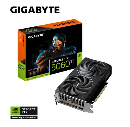GIGABYTE VGA NVIDIA GeForce RTX 5060 Ti WINDFORCE MAX OC 16G, 16G GDDR7, 3xDP, 1xHDMI