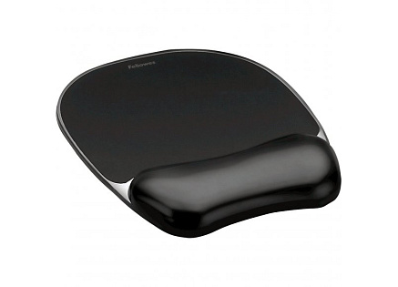 Podložka pod myš a zápěstí Fellowes CRYSTAL gelová černá