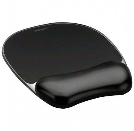 Podložka pod myš a zápěstí Fellowes CRYSTAL gelová černá