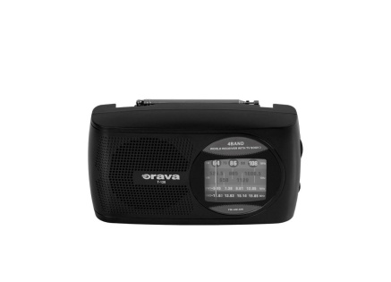 Orava T-120 B přenosný rádio přijímač, 1 W, výstup na sluchátka, AM & FM rádio, anténa, černá Orava T-120 B přenosný rádio přijímač, 1 W, výstup na sluchátka, AM & FM rádio, anténa, černá