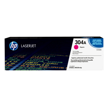 HP 304A Magenta LJ Toner Cart, CC533A (2,800 pages)