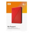 WD My Passport Portable 4TB, Externí HDD, USB 3.0, červená