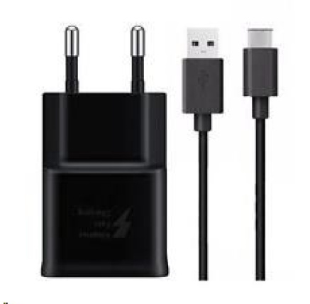 Samsung síťová nabíječka EP-TA200EBE + EP-DG970BBE, USB-C, 15 W, černá - bulk Samsung síťová nabíječka EP-TA200EBE + EP-DG970BBE, USB-C, 15 W, černá - bulk