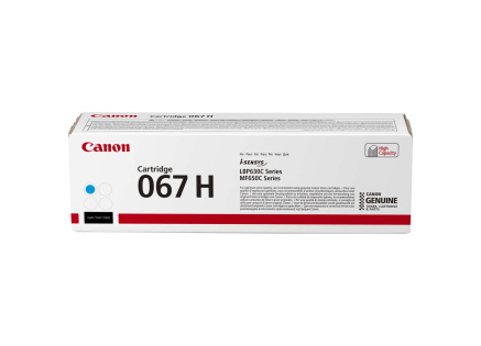 Canon TONER 067H azurová i-SENSYS LBP631Cw, LBP633Cdw, MF651Cw, MF655Cdw, MF657Cdw (2350 str.)
