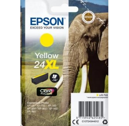 EPSON ink bar Singlepack "Slon" Yellow 24XL Claria Photo HD Ink