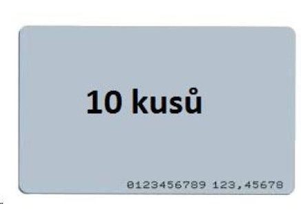 ISO karta 10-pack , RFID 125kHz EM4200, RO, vytisknuté číslo tagu na kartě