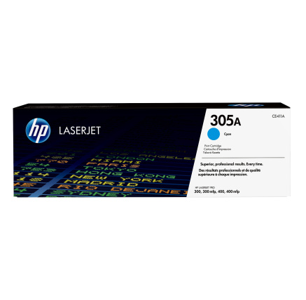 HP 305A Cyan LJ Toner Cart, CE411A (2,600 pages) HP 305A Cyan LJ Toner Cart, CE411A (2,600 pages)