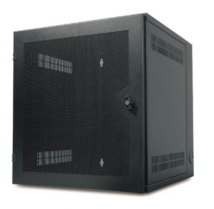 APC NetShelter WX 13U w/Threaded Hole Vertical Mounting Rail Vented Front Door Black