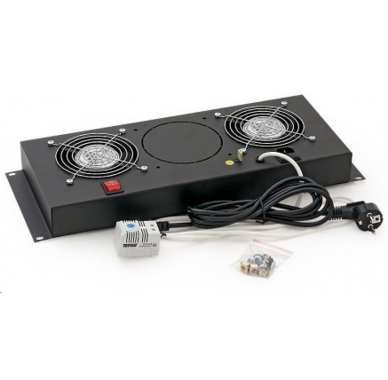 TRITON 19" ventilační jednotka vertikální, 2 vent., 4U, 230V/30W, termostat, šedá TRITON 19" ventilační jednotka vertikální, 2 vent., 4U, 230V/30W, termostat, šedá