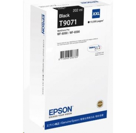 EPSON Ink čer WorkForce-WF-6xxx Ink Cartridge Black XXL 202 ml