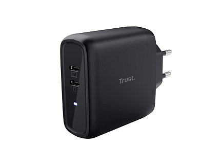 TRUST nabíječka MAXO 65W, 2x USB-C, černá