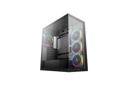 DEEPCOOL Case CG580 4F V2, ATX, Průhledná bočnice, 4x120mm ARGB, černá