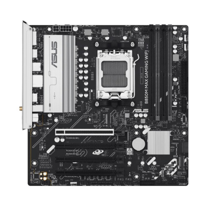 ASUS MB Sc AM5 B850M MAX GAMING WIFI, AMD B850, 4xDDR5, 1xDP, 1xHDMI, WiFi, mATX
