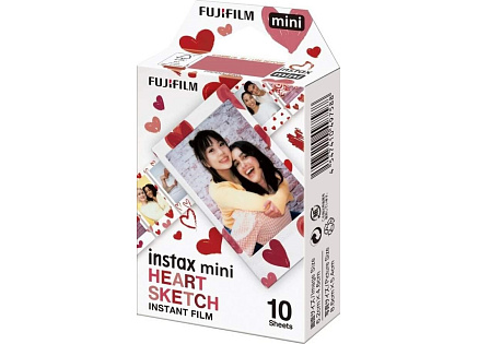 Fujifilm Film Instax Mini Hearts Sketch