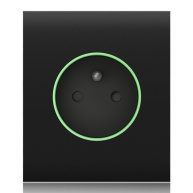 Ajax  CenterCover (smart) - Středový kryt zásuvky, horizontální, černá