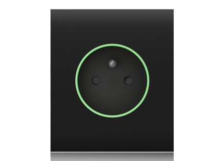 Ajax  CenterCover (smart) - Středový kryt zásuvky, horizontální, černá