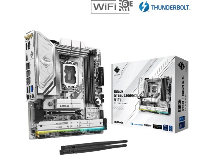 ASRock MB Sc LGA1851 B860M Steel Legend WiFi, Intel B860, 4xDDR5, 1xThunderbolt, 1xDP, 1xHDMI, WiFi, mATX