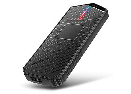 AXAGON EEM2-GAM, USB-C 10Gbps - NVMe & SATA SSD GAME M.2 box, bezšroubkový