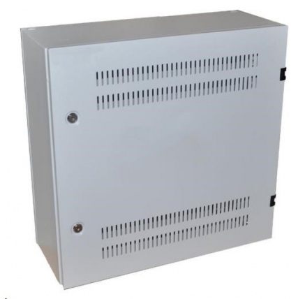 XtendLan 19" nástěnný vertikální rozvaděč 2U+4U 540x200, perforované dveře, 2x zámek, šedý