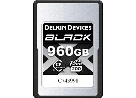 Delkin CFexpress 4.0 BLACK, VGP200, R1830/W1740 (Type A | 4.0) 960GB Delkin CFexpress 4.0 BLACK, VGP200, R1830/W1740 (Type A | 4.0) 960GB