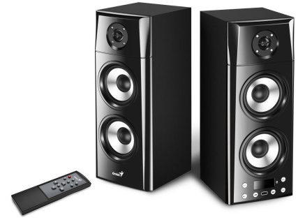 BAZAR - GENIUS reproduktory SP-HF2800 BT/ 2.0/ 60W/ Dřevěné/ Bluetooth/ USB/ dálkové ovládání - Poškozený obal (Komplet)