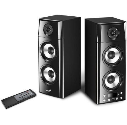 BAZAR - GENIUS reproduktory SP-HF2800 BT/ 2.0/ 60W/ Dřevěné/ Bluetooth/ USB/ dálkové ovládání - Poškozený obal (Komplet)