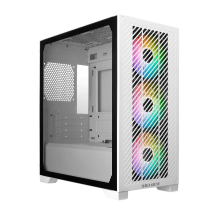 Cooler Master case Elite 301, mATX, Průhledná bočnice, 3x 120mm ARGB Fan, Bílá Cooler Master case Elite 301, mATX, Průhledná bočnice, 3x 120mm ARGB Fan, Bílá