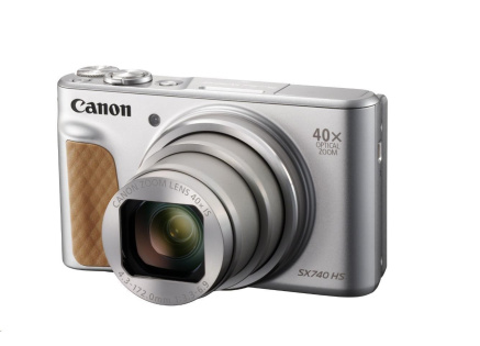 Canon PowerShot SX740 HS Lite Travel II., 20.3Mpix, 40x zoom, WiFi, 4K video - stříbrný