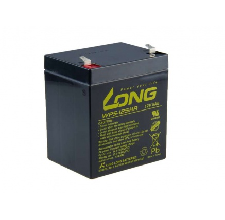 Long 12V 5Ah olověný akumulátor HighRate F1