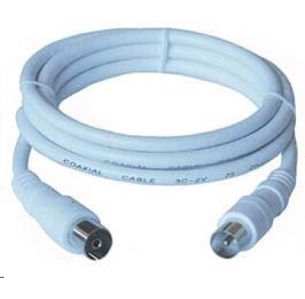 PREMIUMCORD TV kabel anténní propojovací 1m (koaxiální, M/F, 75 Ohm) PREMIUMCORD TV kabel anténní propojovací 1m (koaxiální, M/F, 75 Ohm)