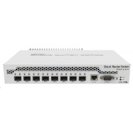 MikroTik Cloud Router Switch CRS309-1G-8S+IN, 800MHz CPU, 512MB RAM, 1xLAN, 8xSFP+ slot, vč. L5 licence