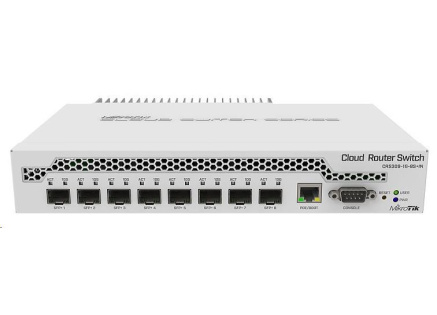 MikroTik Cloud Router Switch CRS309-1G-8S+IN, 800MHz CPU, 512MB RAM, 1xLAN, 8xSFP+ slot, vč. L5 licence MikroTik Cloud Router Switch CRS309-1G-8S+IN, 800MHz CPU, 512MB RAM, 1xLAN, 8xSFP+ slot, vč. L5 licence