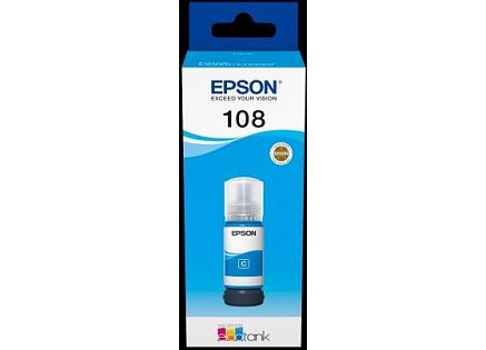 EPSON 108 EcoTank Cyan ink bottle