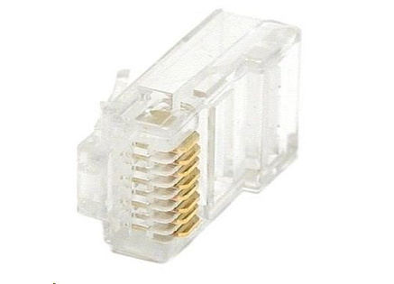 Konektor UTP RJ45 (8p8c), Cat6, 50µm, licna(lanko) - 100 ks Konektor UTP RJ45 (8p8c), Cat6, 50µm, licna(lanko) - 100 ks