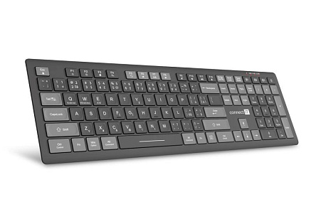 CONNECT IT kancelářská klávesnice MultiDevice, Bezdrátová, CZ + SK, šedá