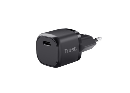 TRUST nabíječka 20W Maxo, USB-C, Nabíječka do zdi, černá