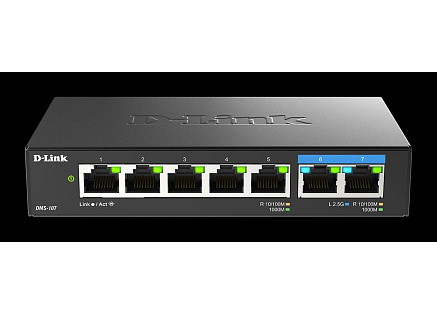 D-Link DMS-107/E 7-Port Multi-Gigabit Unmanaged Switch