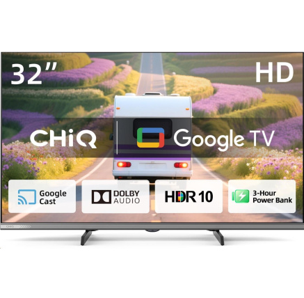 CHiQ L32M9PD TV 32" Powerbank, HD, smart, Google TV, Dolby Audio, dbx-tv, HDR 10