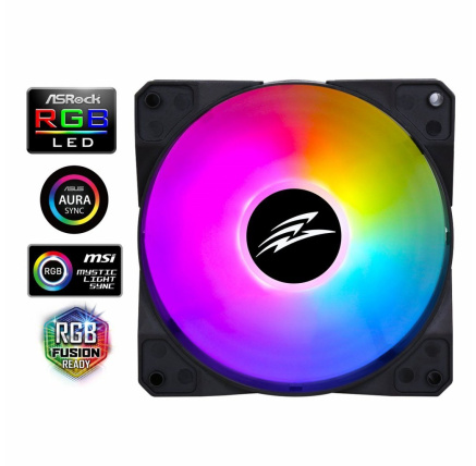 EVOLVEO 12FM ventilátor 120mm, ARGB ring, černý rám, master EVOLVEO 12FM ventilátor 120mm, ARGB ring, černý rám, master