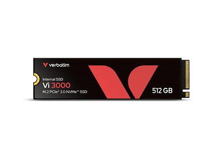 VERBATIM SSD Vi3000 Internal PCIe NVMe M.2 SSD 512GB , W 2500/ R 3300 MB/s