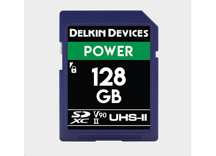 Delkin SD Power 2000X UHS-II U3 (V90) R300/W250 128GB Delkin SD Power 2000X UHS-II U3 (V90) R300/W250 128GB