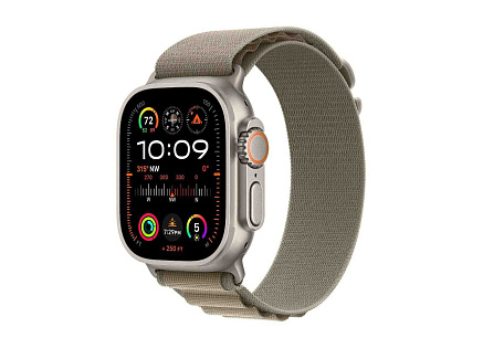 APPLE Watch Ultra 2 GPS + Cellular, 49mm Titanium Case with Olive Alpine Loop - Small APPLE Watch Ultra 2 GPS + Cellular, 49mm Titanium Case with Olive Alpine Loop - Small