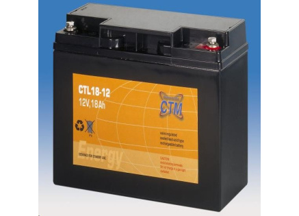 Baterie - CTM CTL 18-12 (12V/18Ah - M5), životnost 10-12let