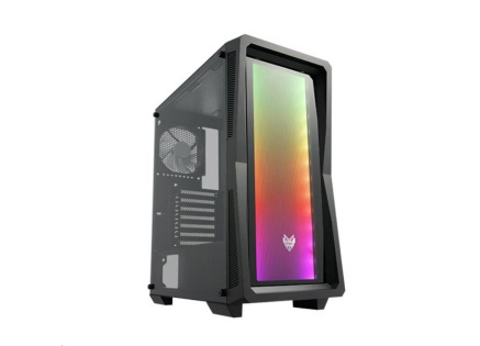 Fortron skříň Midi Tower CMT212G Black, A.RGB light bar