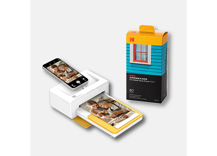 KODAK stolní fototiskárna Dock Plus Retro PD460 žlutá KODAK stolní fototiskárna Dock Plus Retro PD460 žlutá